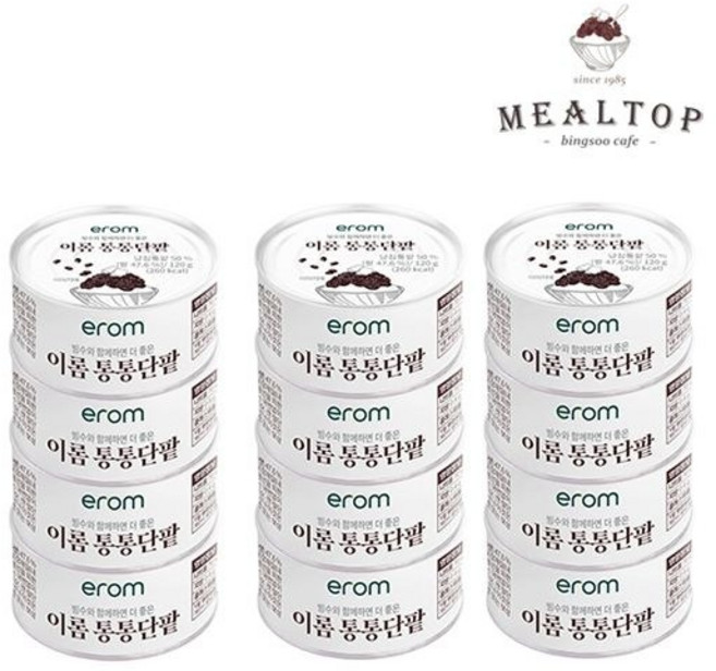 이롬 통통단팥 120gX12캔, 120g, 12개
