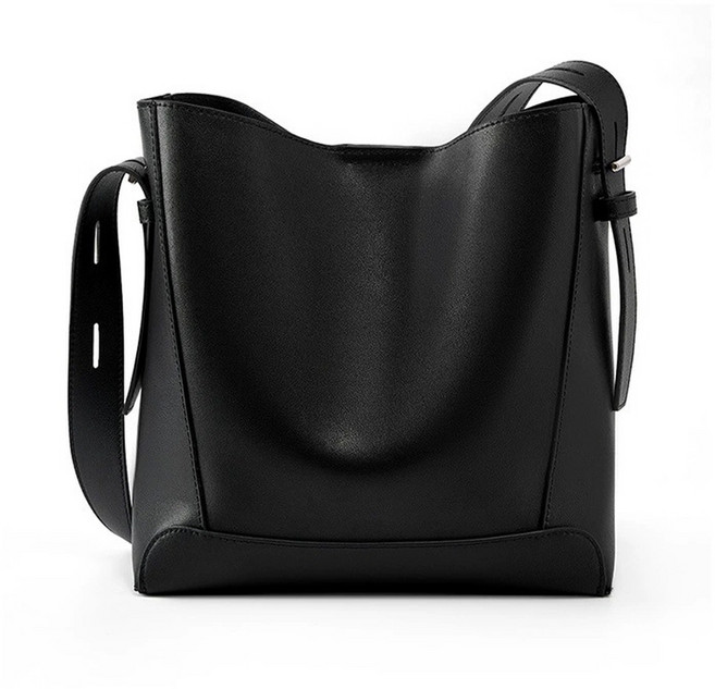 꾸꾸지민 고퀄리티 숄더백 리얼 소가죽 버킷백