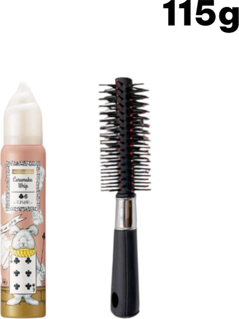 [헤어킹] 데미 우에보 쥬카라 캐러메이크 휩 (컬크림 컬링에센스 히피펌 쉼표머리 헤어스타일), 115g, 1개, 클로버 6 - 쿠팡