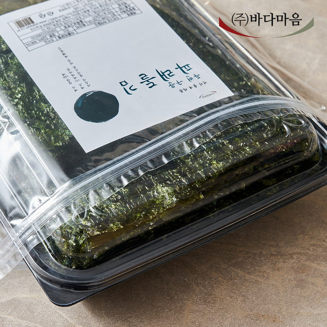 먹기좋게 자른 두번구운 파래돌김 70g(절단김180매), 선택완료, 2개