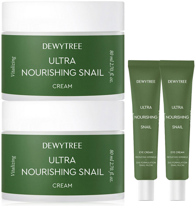듀이트리 울트라 너리싱 달팽이 스네일 크림 80ml 2개 + 아이크림 40ml 2개