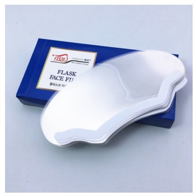 FXSZB 미용실 페이스필름 페이스캡 페이스라인 커버 투명 얼굴가리개 50매, 1개, 50