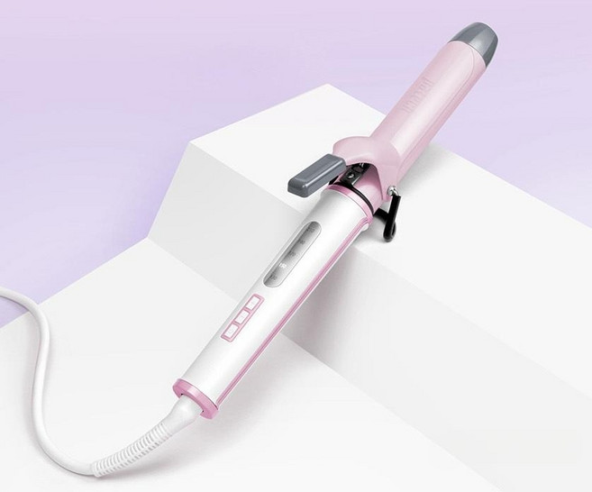 가정용 셀프 헤어 스타일러 봉 고데기 아이롱기 아이론 여행 출장 앞머리 펌, ONC_WEDDDC9, 핑크 화이트