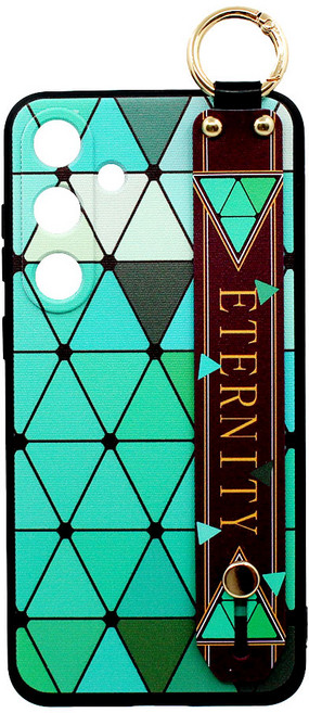 신서엔코 갤럭시 케이스 큐빅 패턴 핸드 스트랩 핸드폰케이스