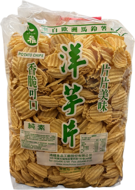 陳記食品 九福 洋芋片 海苔口味 3台斤(1.8公斤), 1.8kg, 1個