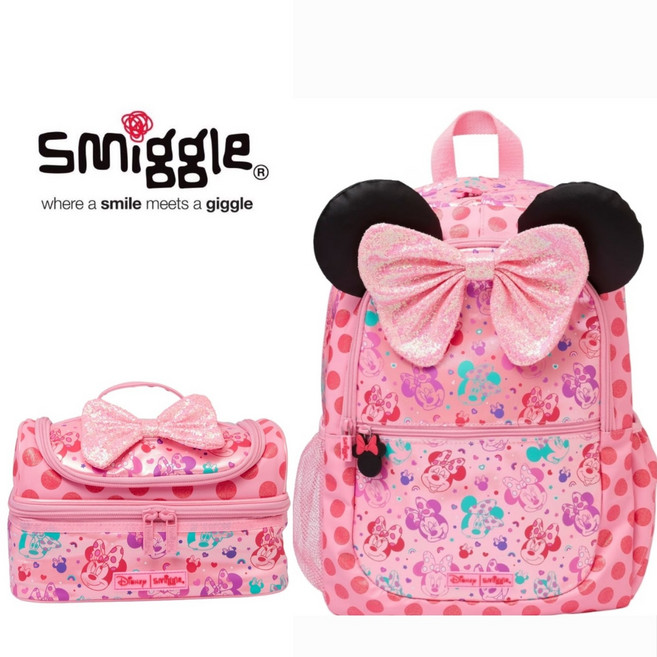 스미글 [사은품 증정]미니마우스 학생용 백팩+핸디형 보조가방 2종 세트 호주정품