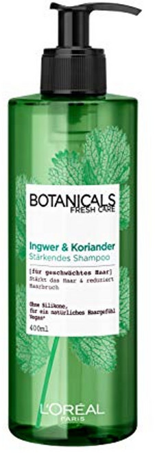 유럽 보태니컬 볼륨 파워 샴푸 무실리콘 설페이트 파라벤 가늘고 납작한 모발용 비건 천연 화장품 죽은 쐐기풀 1 x 400 ml 헤어케어, 생강과 고수와 함께, 1개, 400ml