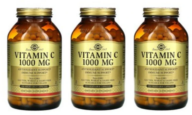 솔가 비타민 C 1000mg 베지캡슐 250 개 X3병 솔땡 글루텐프리, 250정, 3개 - 쿠팡