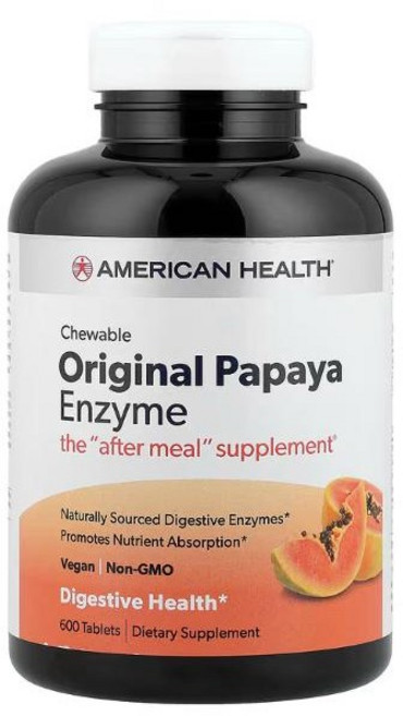 American Health Original Papaya Enzyme 아메리칸 헬스 츄어블 오리지널 파파야 엔자임 600정, 1개, 기본