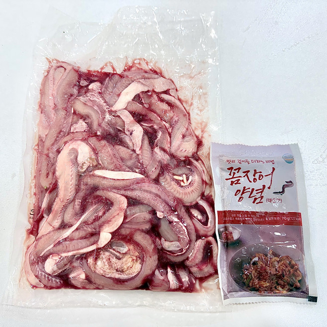 8위 - [국산] 부산 자갈치 완손질 생물 꼼장어 1kg (10~15마리쯤) 소스동봉 산지직송 곰장어 먹장어, 1개