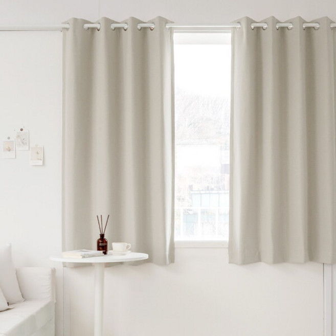 까르데코 슈가파우더 형상기억 암막 방한 방풍 창문커튼 2장+커튼봉10자