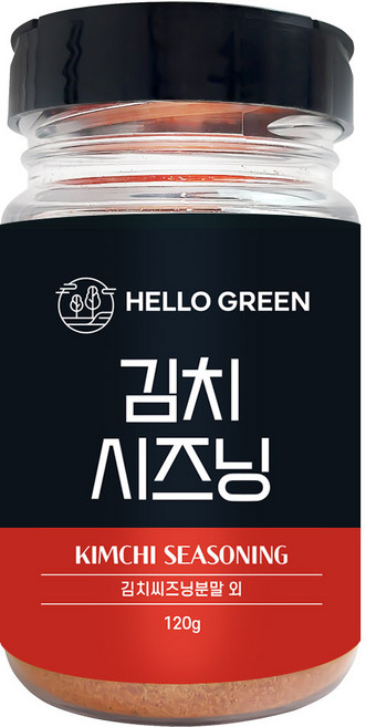 [하프클럽/알티피아]헬로우그린 김치시즈닝 조미료 분말 가루 120g(통), 1개, 120g