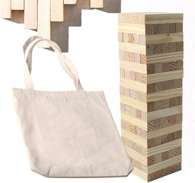 나무블럭 90P / 우드블럭 원목블럭 카프라 쌓기 젠가 도미노게임 교구, 1개