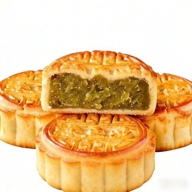 광동식 오인 월병 2.5kg 대용량 흑임자 대추앙금 팥앙금 코코넛 전통 중추절 벌크 월병, 전통 녹두 월병 25개입