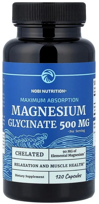 노비 뉴트리션 Nobi Nutrition 마그네슘 글리신산 최대 흡수 캡슐 120정캡슐 1정당 250mg126598원산지:기타, 500 mg - 쿠팡