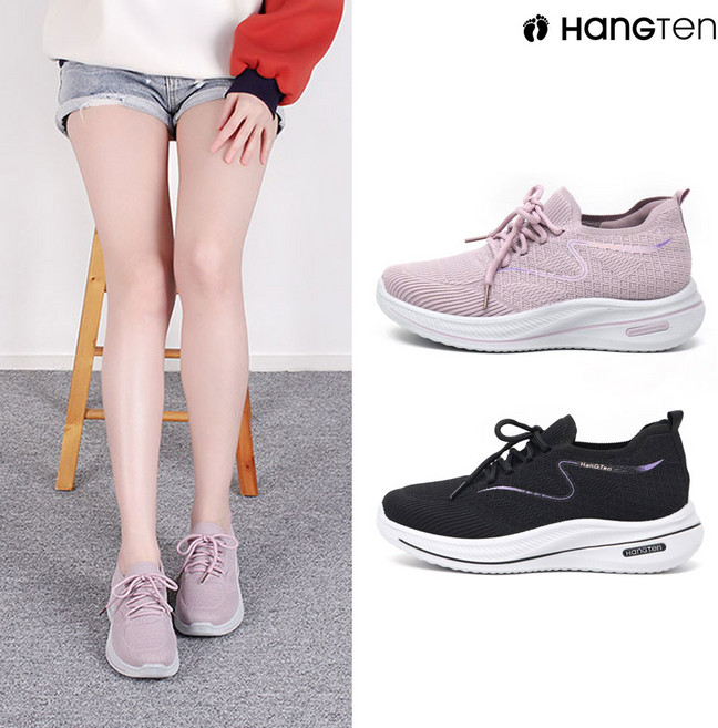 행텐 여성용 쿠션 니트 워킹화 가벼운 운동화