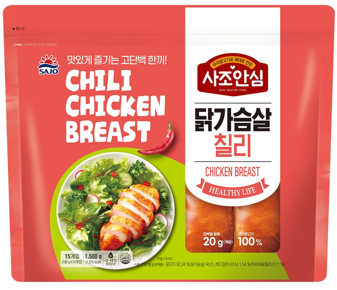 사조안심 닭가슴살 칠리페퍼 1.5kg, 1개