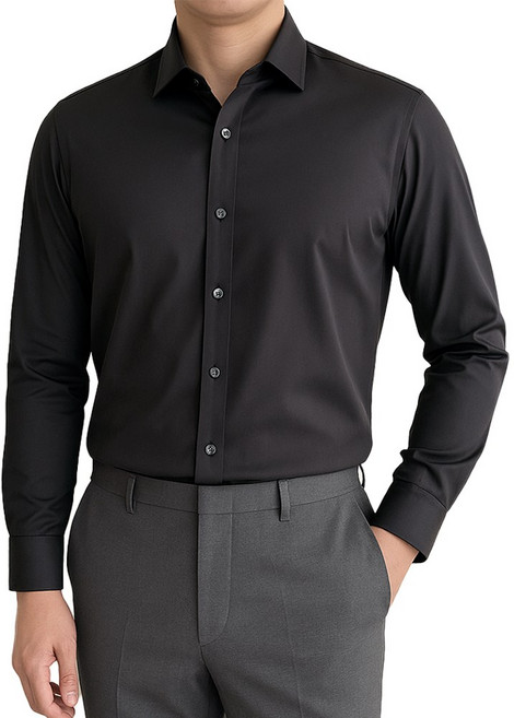 레디핏 남자 구김없는 부드러운 링클프리 무지 하얀색 검정색 파란색 사방스판 긴팔 와이셔츠