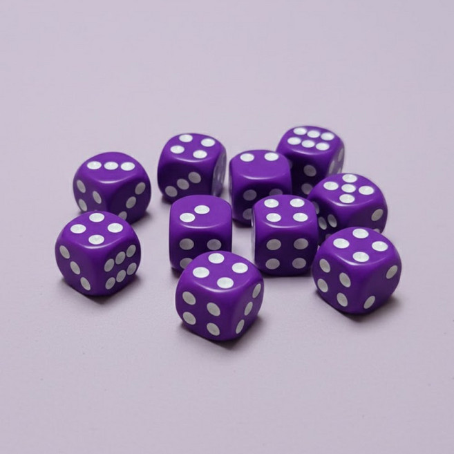 14mm 보드게임 주사위 10p 다이스 컬러 라스베가스 추가 스가라다 색깔 미니 자작게임 카페게임, 10개, 2. 퍼플