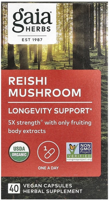 몸관리하세요 겨울입니다 Gaia Herbs 영지버섯 베지 캡슐 40정 특별관리진행, 1개 - 쿠팡