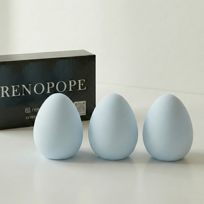 레노포프 에그 규조토 3p 실내 냉장고 옷장 냄새먹는 탈취제 달걀 방향제 제습제, 블루 3p, 100ml