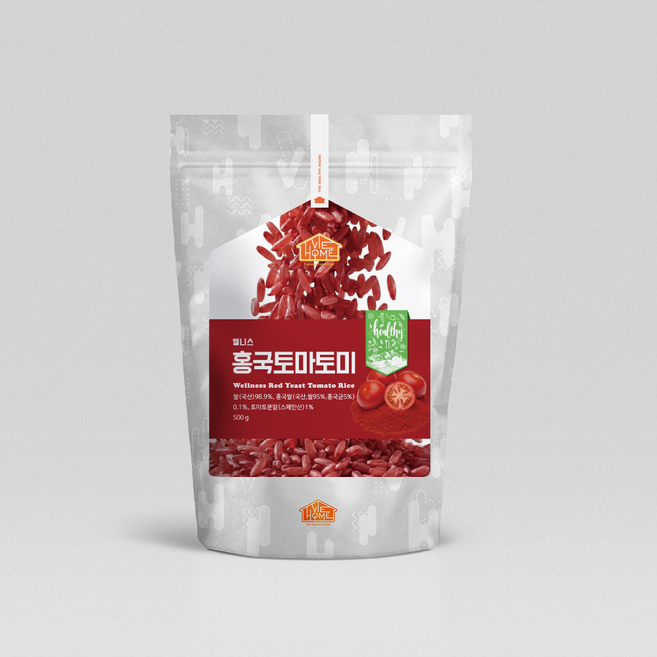 건강한우리집비옴 웰니스 홍국토마토쌀, 1개, 500g