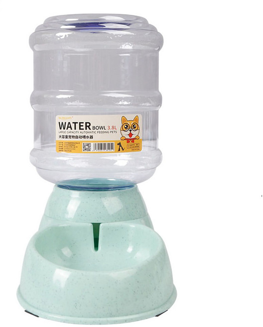 Mewoo 寵物自動飲水器, 1個, 寵物飲水器 3.8升, 綠色