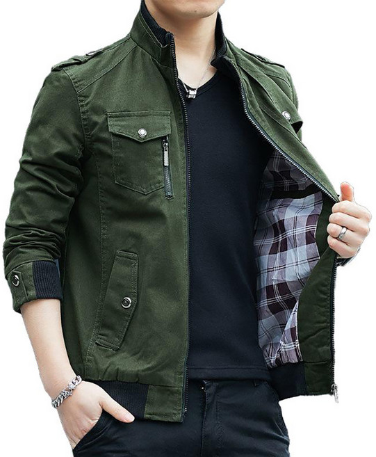 셀럽당 남성용 심플 카고 재킷 가을 캐주얼 재킷 상의