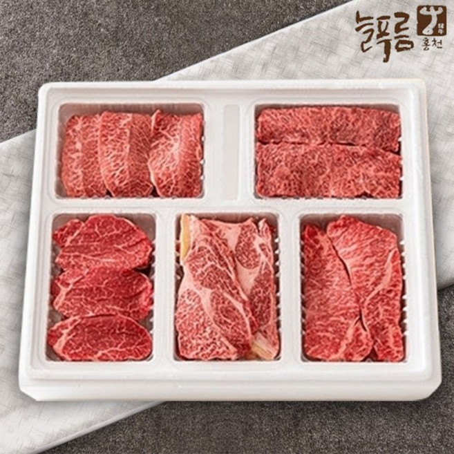 [늘푸름한우] 1등급이상 냉장 로스세트 1호 2kg(등심+안심+채끝+특수부위2팩각 400g), 1개