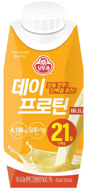 오뚜기 데이 프로틴 바나나, 18개, 250ml
