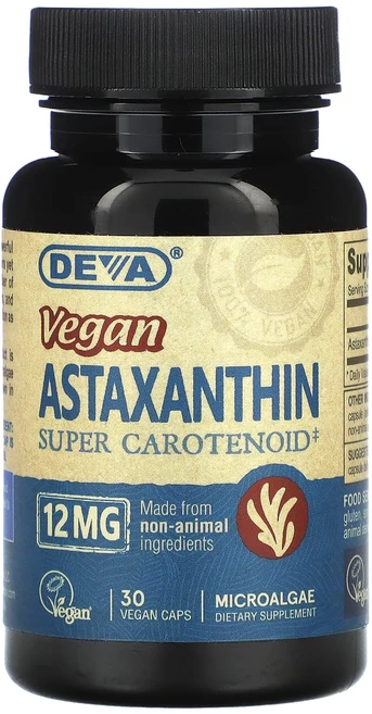 Deva 비건 아스타잔틴 슈퍼 카로티노이드 12mg 비건 캡슐 30정, Deva비건아스타잔틴슈퍼카로티노이드12mg비건캡슐30정, 1개 - 쿠팡