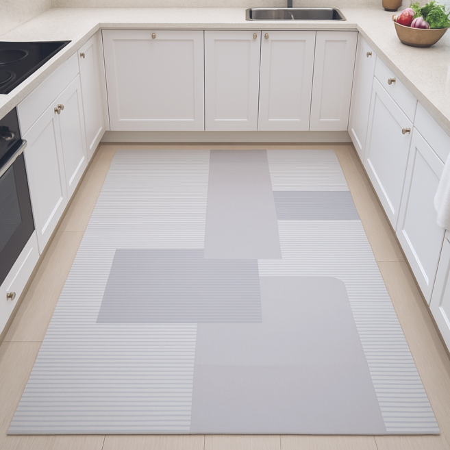 헤토르누 미끄럼방지 빨아쓰는 규조토 주방매트 특대형 대형, 스톤 브릭