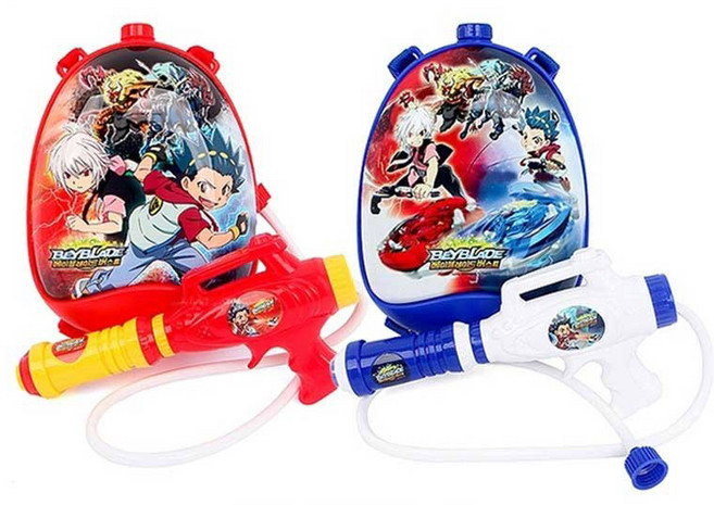 베이블레이드 버스트 배낭물총 색상랜덤워터건 물놀이 물총 장난감 어린이 아기 유아 장난감 어린이집 유치원 생일 선물 조카, 베이블레이드 버스트 배낭물총(랜덤), 1개