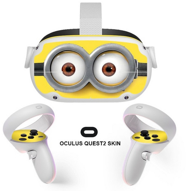 VR 오큘러스 퀘스트 2 헤드셋 컨트롤러 용 비닐 스킨 스티커 pvc 데칼 귀여운 만화 랩 커버 보호 필름 퀘스트2 액세서리, 010, 1개