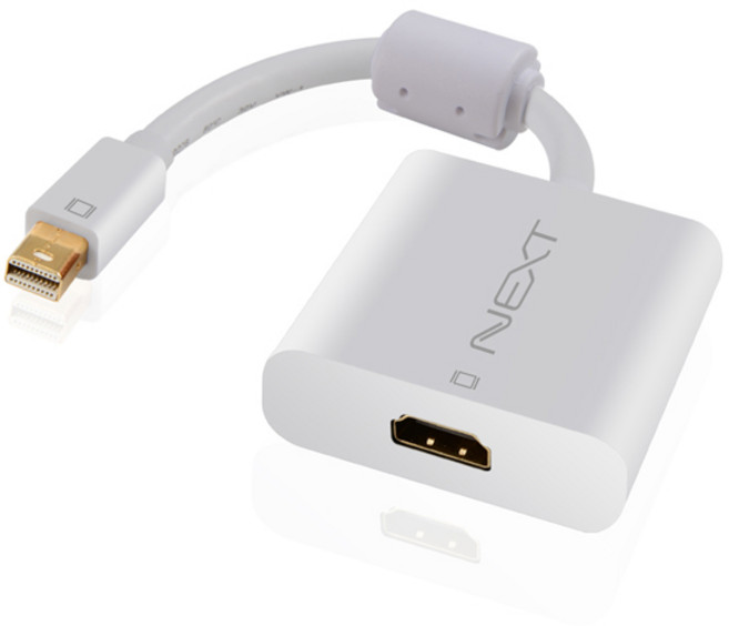 4K Mini DisplayPort 1.2 to HDMI 컨버터 NEXTLINK-MDPH02 미니디스플레이포트 MDP 노이즈필터 3중차폐 금도금 HDCP DPCP, 1개