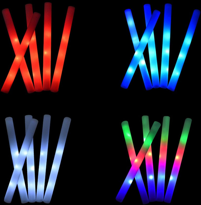 제사오스토어 스펀지봉 랜덤 10p 스펀지야광봉 불빛봉 야광스틱 야광봉