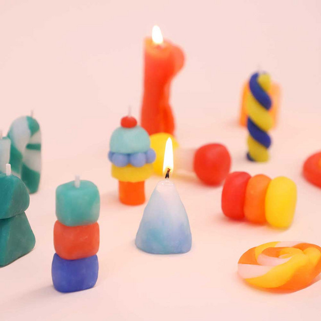 솜씨키트 무가열 캔들공예 말랑 점토 캔들 DIY 키트, 점토캔들