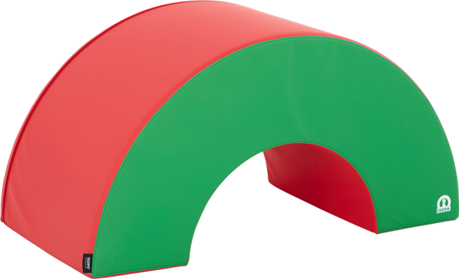 아이소파 챔피온 반달빨강 CH-2005R 유아 실내 놀이터 정글짐 미끄럼 체육 매트, 1개