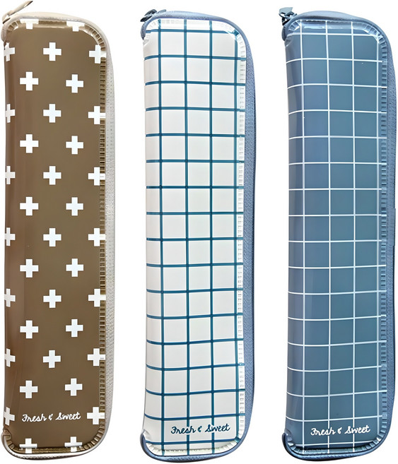 수저 케이스 3종 세트, 브라운 + 화이트 + 그레이, 1개