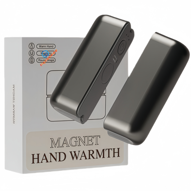 미니 분리형 자석 흡착 손난로 휴대용 충전식 히터DSBCD336, 블랙, 6000mAh