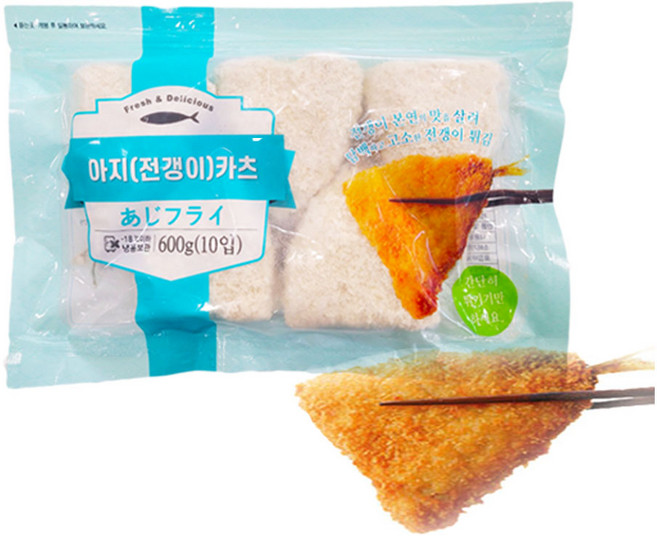 아지카츠 아지후라이 전갱이카츠 전갱이튀김 생선튀김 생선까스 지퍼포장 가정반찬 급식600g(소비기한 26.05.02), 600g, 1개