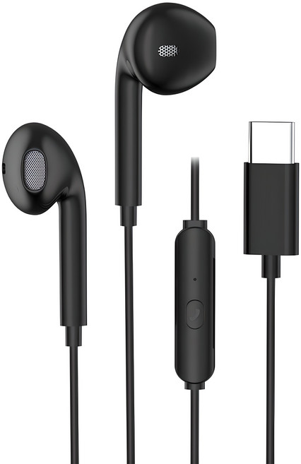 맥스틸 애플 아이폰 삼성 갤럭시 호환 C타입 오픈형 유선 이어폰 GM-EC20 블랙