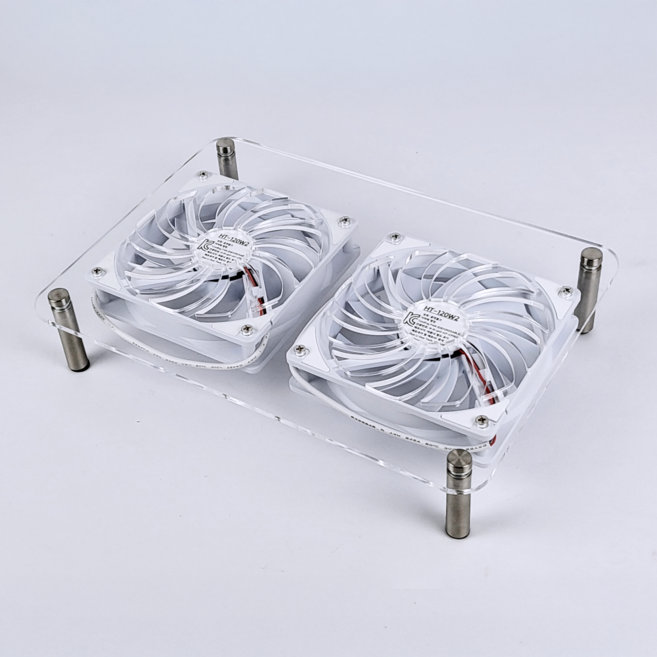 홈앤툴즈 미니PC 셋톱박스 오인페 저소음 USB 쿨링팬 (듀얼 베이직), 화이트, 1개