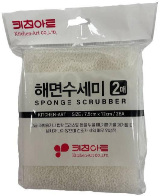 해면수세미 2P바른생활, 1세트, 2개