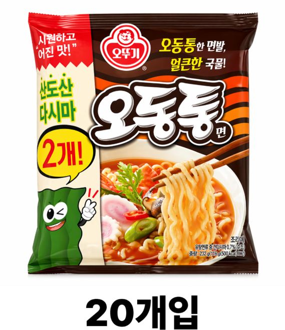 오동통면 40봉, 120g, 40개