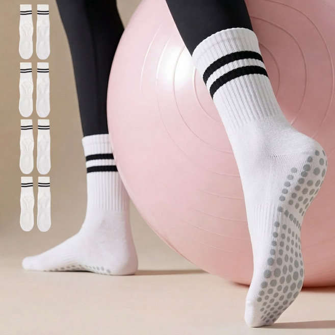 떼루와 필라테스 요가 헬스 논슬립 양말 4켤레