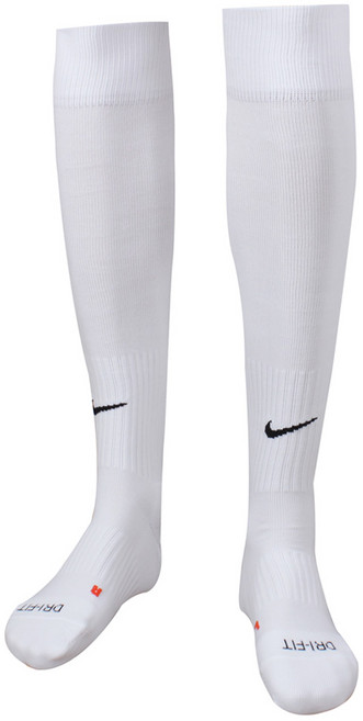 나이키 아카데미 오버 더 카프 스타킹 (SX4120101) 축구 양말, 화이트, 1세트