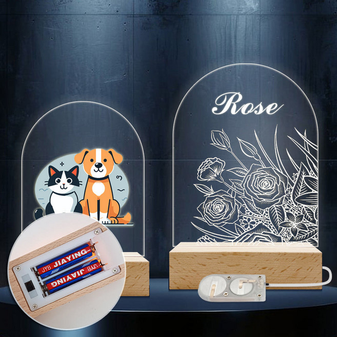 아크릴무드등만들기 건전지타입/스위치타입 16종 DIY키트, 06. 건전지타입 라지마카세트(아크릴아치형)