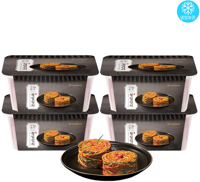 아워홈 구씨반가 청잎김치 800g x 4개 / 냉장 국산 포기김치