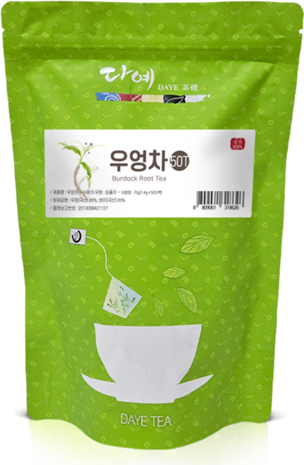 [본사직영] 다예 100% 국산 맛있는 우엉차 생분해 삼각티백, 50개입, 1개